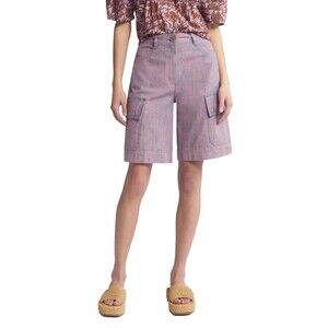 SESSUN France Captino Women’s High Waist Denim Bermuda Cargo Shortsize 38/6 NWT